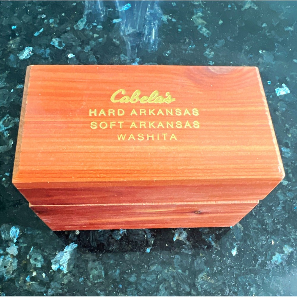 Cabela's Hard/Soft Arkansas & Washita Sharpening Stone Kit w/ Wooden Box